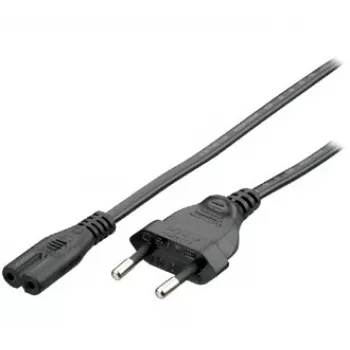 Equip 112160 barošanas vads, C7 uz 2-pin Euro, 1.8 m, melns