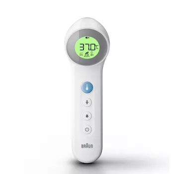 Braun BNT400 Bezkontakta + Kontakta Pieres Termometrs Balts