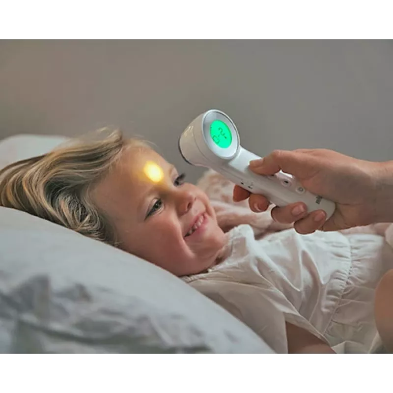 Braun BNT400 Bezkontakta + Kontakta Pieres Termometrs Balts