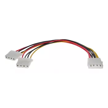 InLine iekšējais Y-veida strāvas kabelis 1x 5.25 collu Molex / 2x 5.25 collu Molex 0.20m