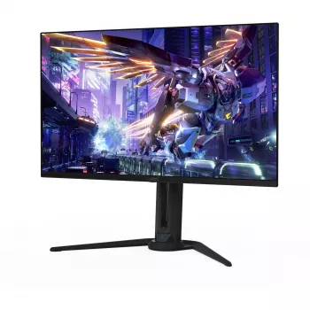GIGABYTE AORUS FO32U2P 32 collu OLED spēļu monitors - 3840 x 2160 (UHD), 240 Hz, 0,03 ms, 250 cd/m², KVM, FreeSync Premium Pro, DisplayHDR True Black 400, DisplayPort 2.1