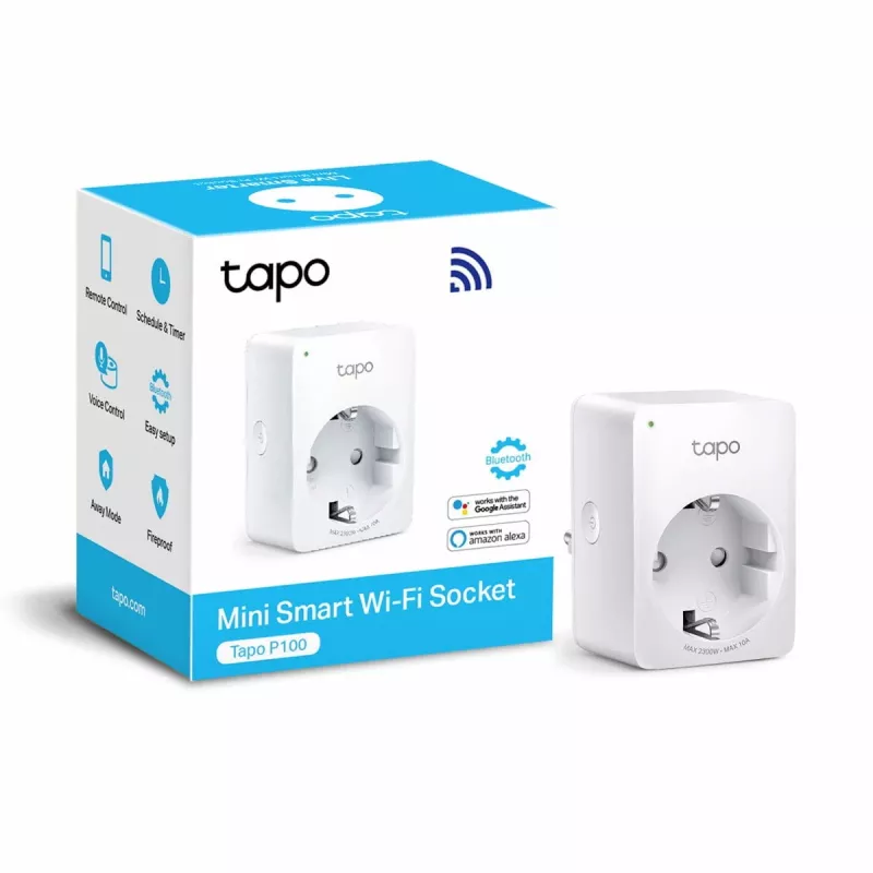 TP-LINK Tapo P100 viedais kontaktdakšs Balts 2300 W