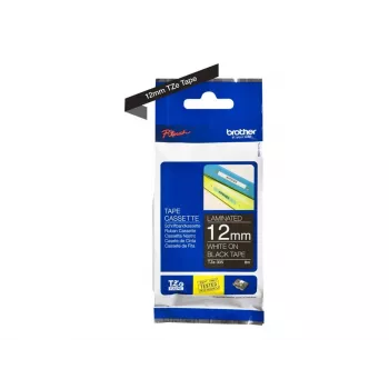 Lentīšu kasete Brother TZe-335, balts uz melna, 12 mm x 8 m