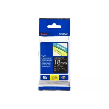 Laminēta lente Brother TZe345 18mm balts uz melna
