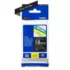 Laminēta lente Brother TZe345 18mm balts uz melna