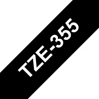 Lentes kasetne Brother TZe355 24mm Balts uz Melna