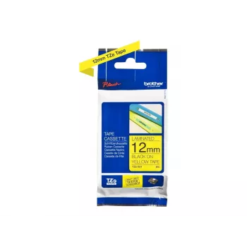 Lentes kasete Brother TZe-631 (TZe) 12 mm x 8 m, melns uz dzeltena