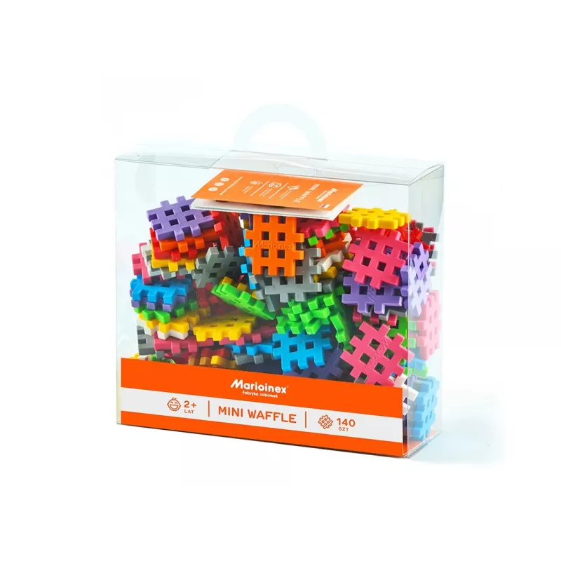 Marioinex Mini Waffle 140 konstruktors — 140 detaļas, daudzkrāsains, 3+ gadiem