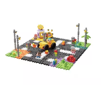 Būvniecības komplekts Marioinex Waffle mini Blocks - Iela, 280 gab.