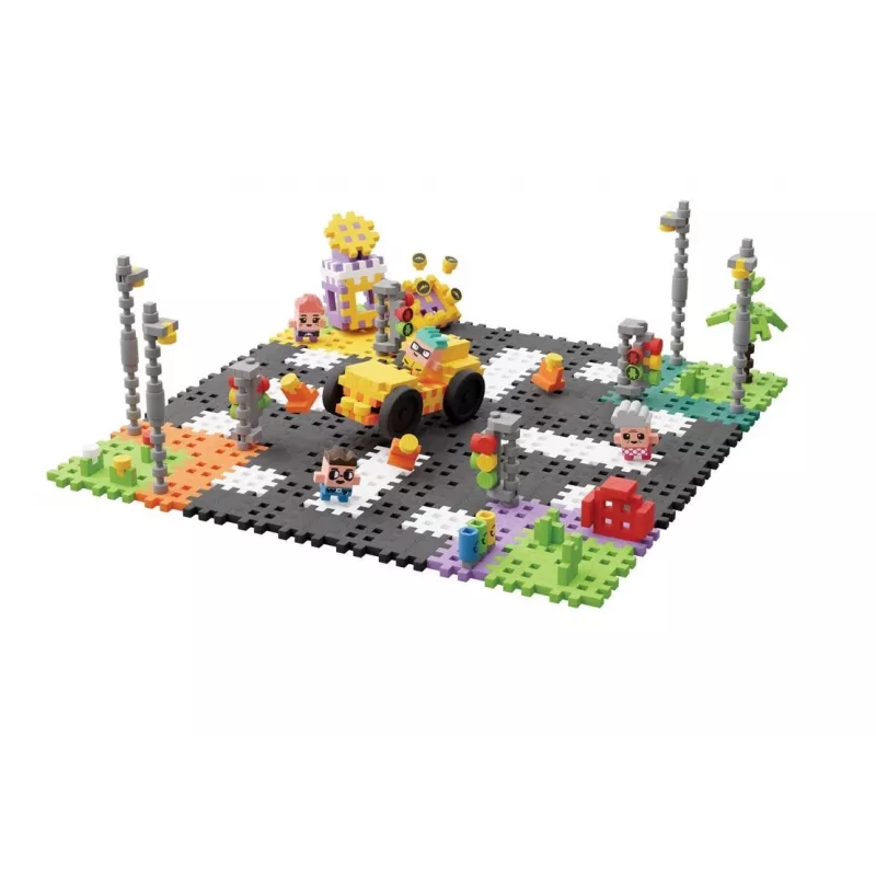 Būvniecības komplekts Marioinex Waffle mini Blocks - Iela, 280 gab.