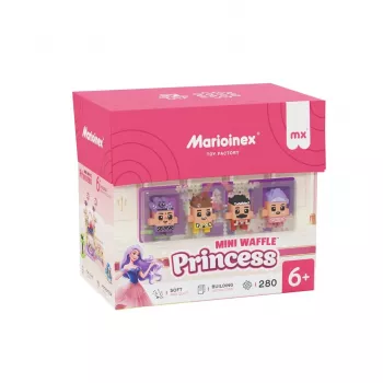 Būvēšanas komplekts Marioinex Waffle Mini Blocks Princese — 280 gab., daudzkrāsains, kastē, vecumam 6+