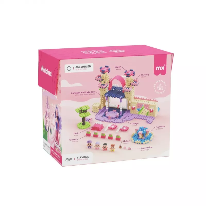 Būvēšanas komplekts Marioinex Waffle Mini Blocks Princese — 280 gab., daudzkrāsains, kastē, vecumam 6+