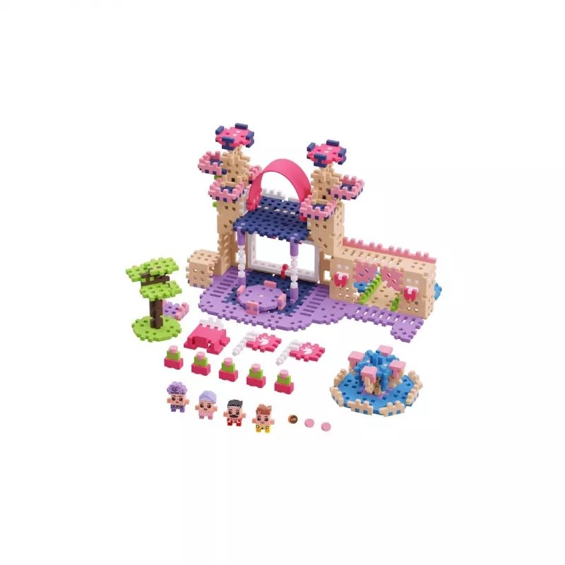 Būvēšanas komplekts Marioinex Waffle Mini Blocks Princese — 280 gab., daudzkrāsains, kastē, vecumam 6+