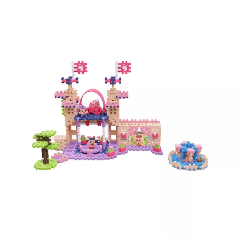 Būvēšanas komplekts Marioinex Waffle Mini Blocks Princese — 280 gab., daudzkrāsains, kastē, vecumam 6+