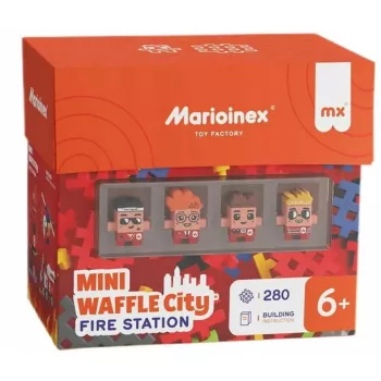 Konstruktors Marioinex Waffle Blocks Ugunsdzēsēju stacija, 280 gab., modelis 906279