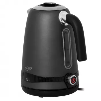 Adler tējkanna AD 1295g SS, 2200 W, 1,7 L, nerūsējošais tērauds, pelēka