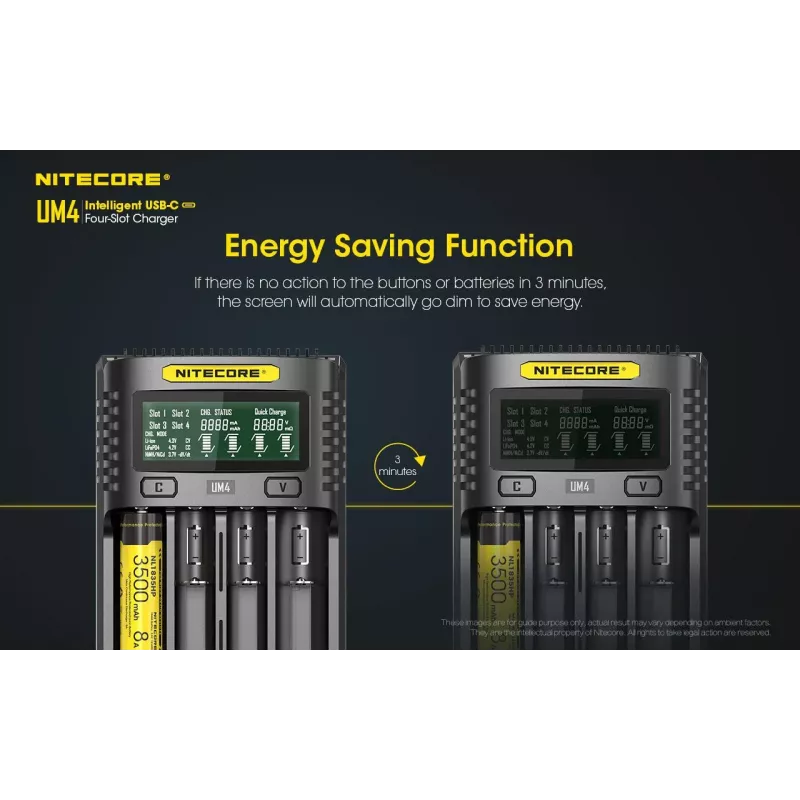 Nitecore UM4 bateriju lādētājs