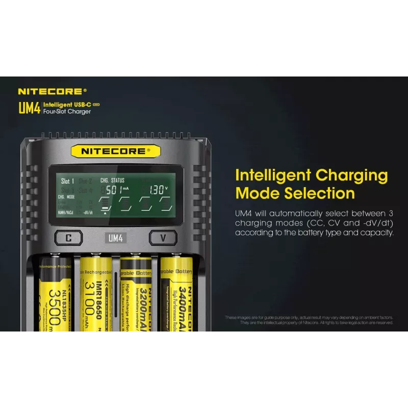 Nitecore UM4 bateriju lādētājs