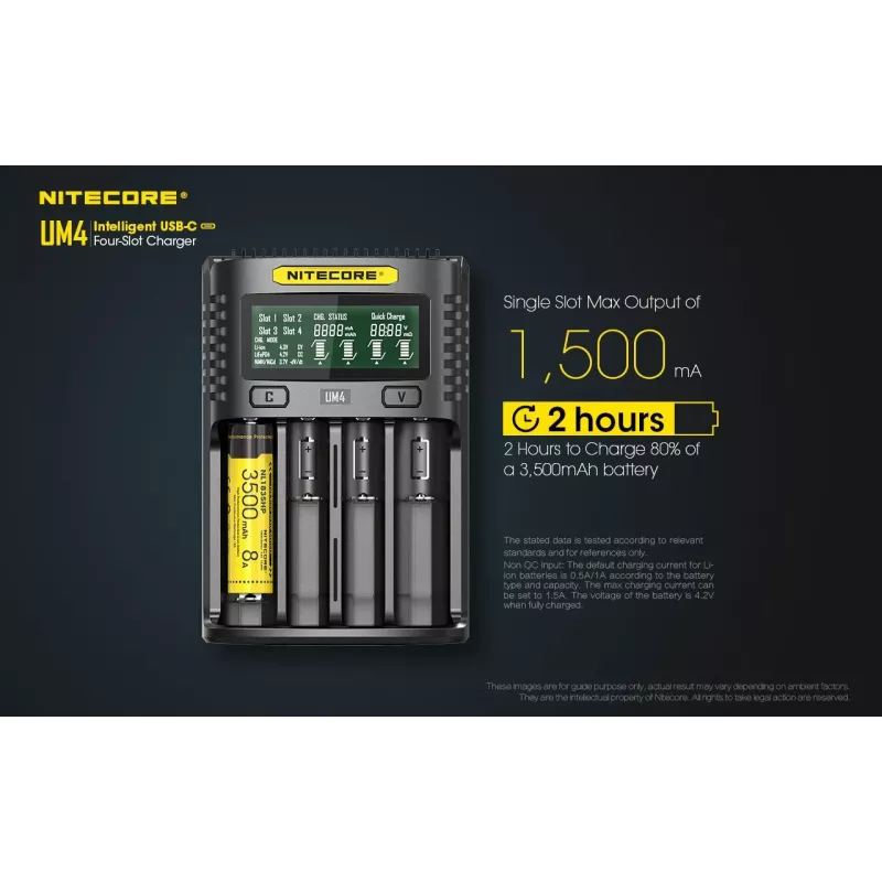 Nitecore UM4 bateriju lādētājs
