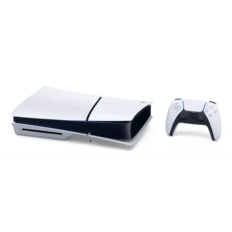 Spēļu konsole Sony PlayStation 5 Slim — 1 TB SSD, AMD Ryzen Zen 2 8-kodolu 3,5 GHz, AMD RDNA 2 10.3 TFLOPS, 8K HDR, VR-ready, Bluetooth 5.1, Wi‑Fi, Gigabit Ethernet