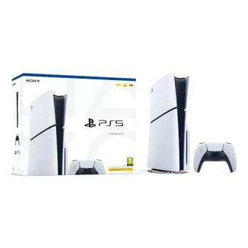 Spēļu konsole Sony PlayStation 5 Slim — 1 TB SSD, AMD Ryzen Zen 2 8-kodolu 3,5 GHz, AMD RDNA 2 10.3 TFLOPS, 8K HDR, VR-ready, Bluetooth 5.1, Wi‑Fi, Gigabit Ethernet