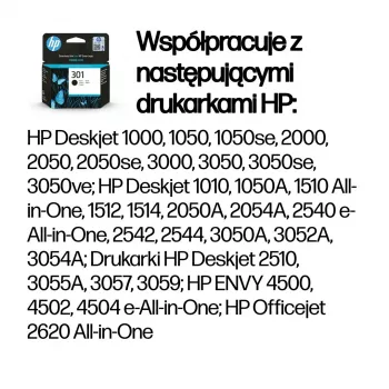 HP 301 oriģinālā melnā tintes kasetne