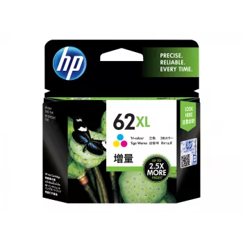 HP 62XL oriģinālā augstas ražības krāsu (ciāna, magenta, dzeltena) tintes kasetne ENVY 55XX, 56XX, 76XX sērijām