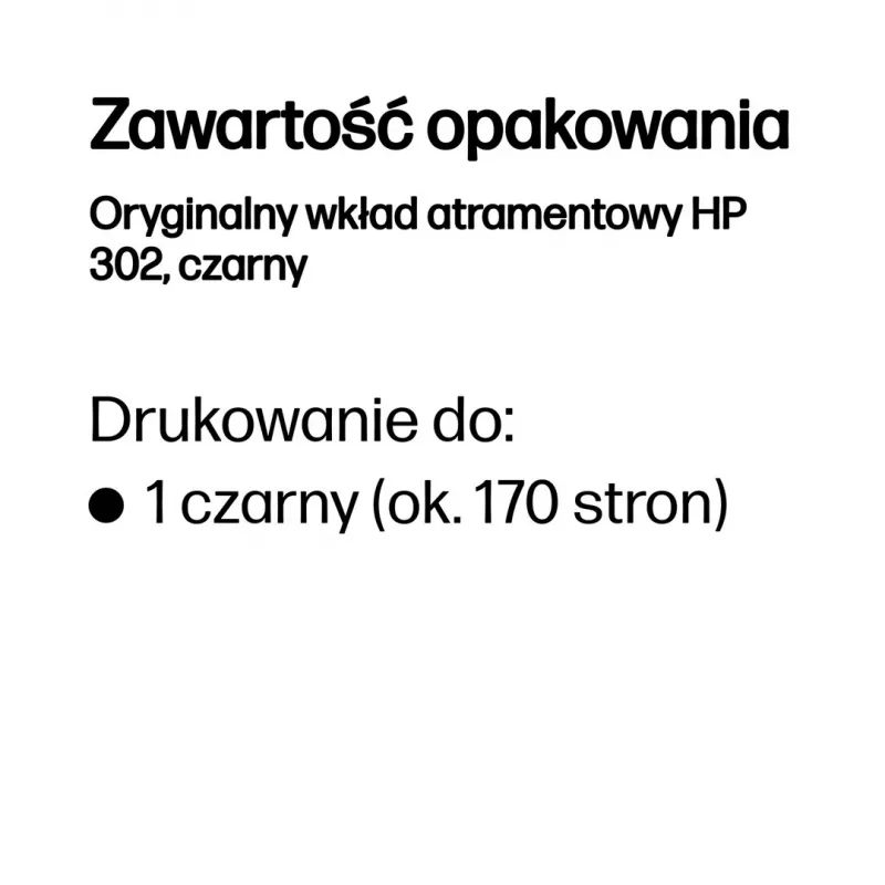 HP 302 Black Original Ink Cartridge