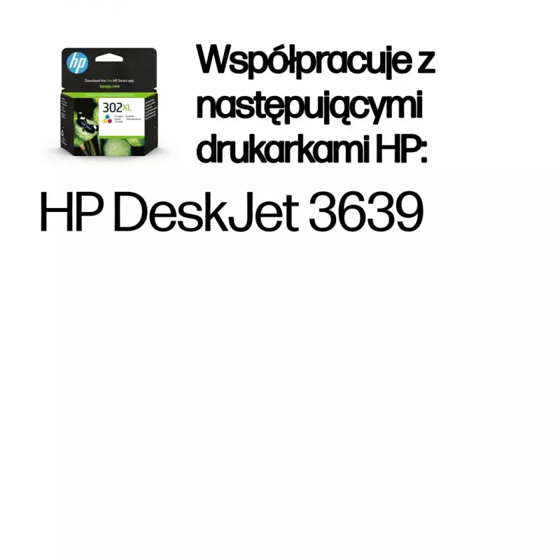 HP 302XL augstas ietilpības trīskrāsu oriģināla tintes kasetne