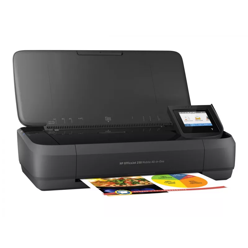 HP Officejet 250 Mobile All-in-One MFP krāsu tintes A4 8lpp/min Kopēšana 10lpp/min Druka 50lapas USB Wi-Fi