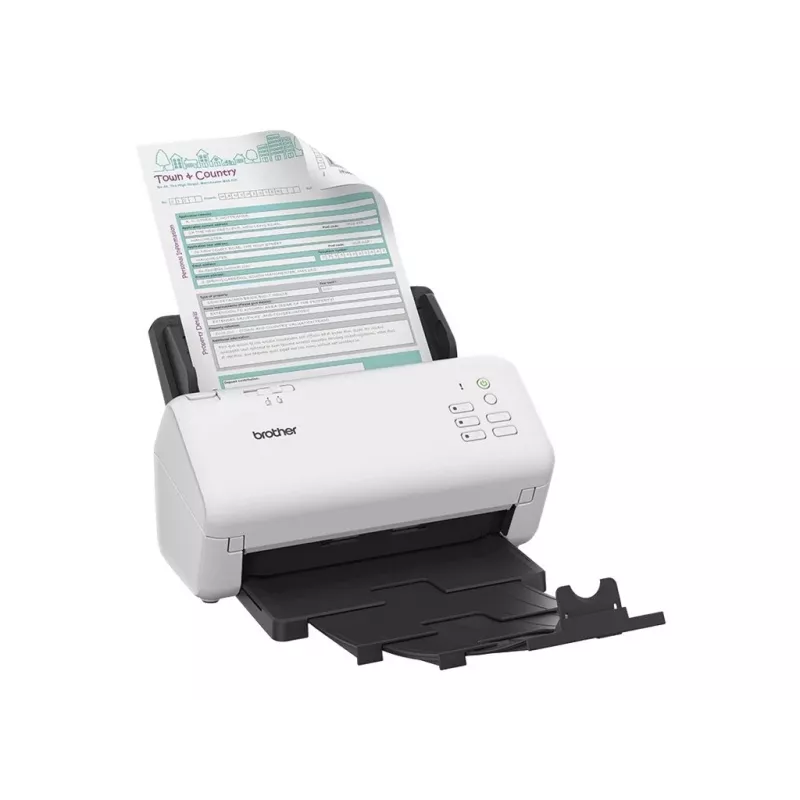 ADF skeneris Brother ADS-4300N — A4, 600 x 600 DPI, abpusējs, 80-lapu ADF, Dual CIS, LED (Melns/Balts)
