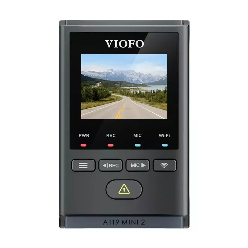 Auto reģistrators VIOFO A119 MINI 2-G GPS – 1 kanāls Quad HD 2560×1440, Sony STARVIS 2 IMX675, 60 kadri/s, 140° F1.6, GPS, Wi-Fi, Divjoslu, Autostāvvietas režīms