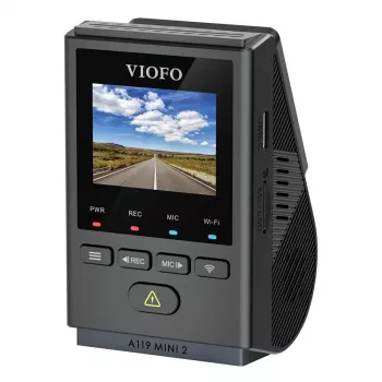 Auto reģistrators VIOFO A119 MINI 2-G GPS – 1 kanāls Quad HD 2560×1440, Sony STARVIS 2 IMX675, 60 kadri/s, 140° F1.6, GPS, Wi-Fi, Divjoslu, Autostāvvietas režīms