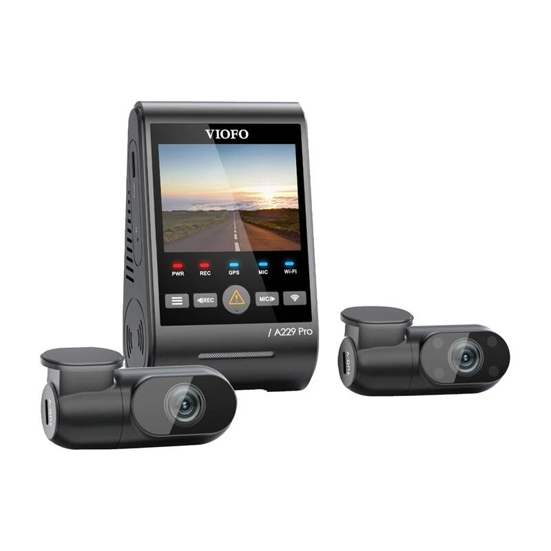 Auto reģistrators VIOFO A229 PRO 3CH 4K + 2K + 1080P WiFi GPS