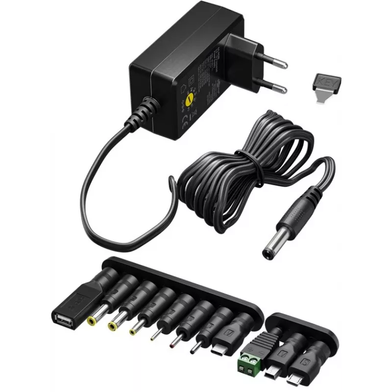 Goobay 64569 Universāls lādētājs mobilajām ierīcēm, melns, AC-DC, iekštelpām