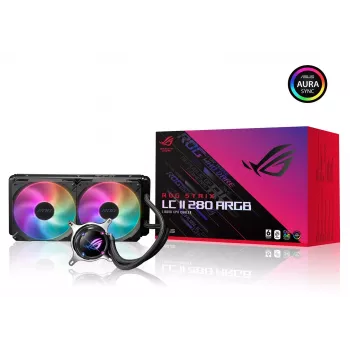 ASUS ROG STRIX LC II 280 ARGB procesora šķidruma dzesētājs 14 cm melns