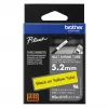 Brother HSe-611E termiski saraukošā caurule, 5.2 mm x 1.5 m, melna uz dzeltena