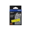 Brother HSe-611E termiski saraukošā caurule, 5.2 mm x 1.5 m, melna uz dzeltena