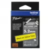 Brother HSe-611E termiski saraukošā caurule, 5.2 mm x 1.5 m, melna uz dzeltena