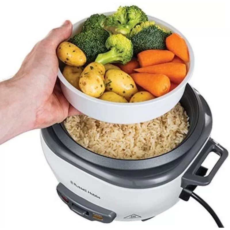 Russell Hobbs 27020-56 rīsu vārītājs Mini, 0,4 L, melns/balts