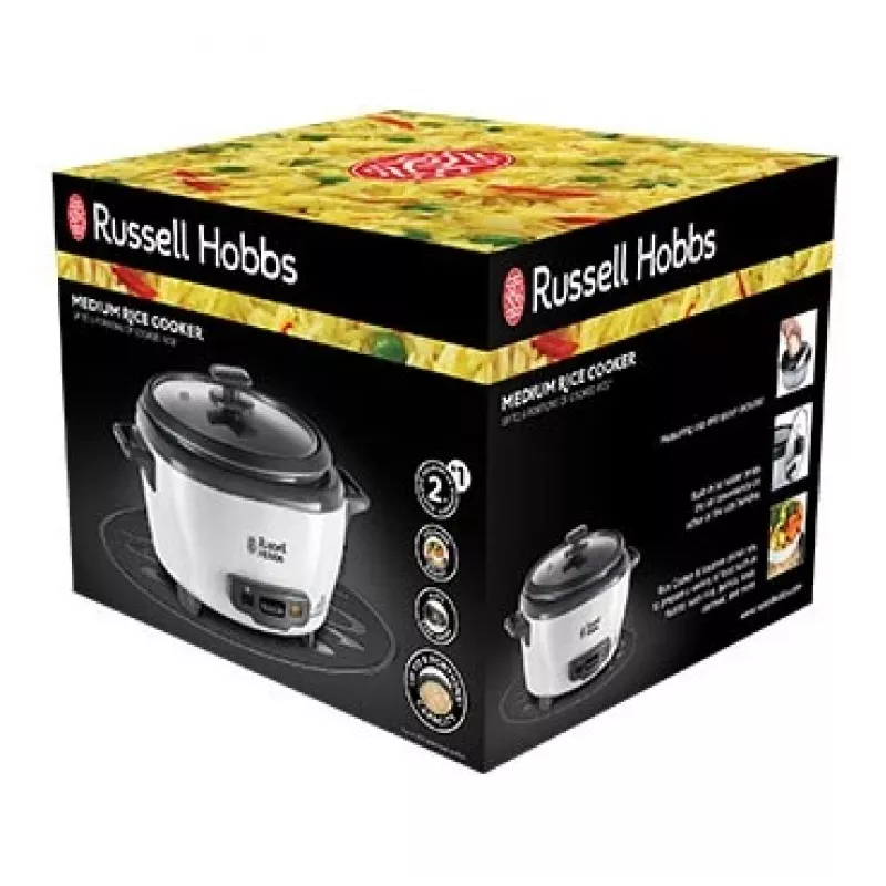 Russell Hobbs 27020-56 rīsu vārītājs Mini, 0,4 L, melns/balts