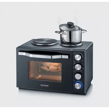 Severin TO 2073 XXL cepeškrāsns 60 L 2200 W Melns Grils