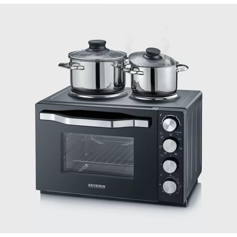 Severin TO 2073 XXL cepeškrāsns 60 L 2200 W Melns Grils