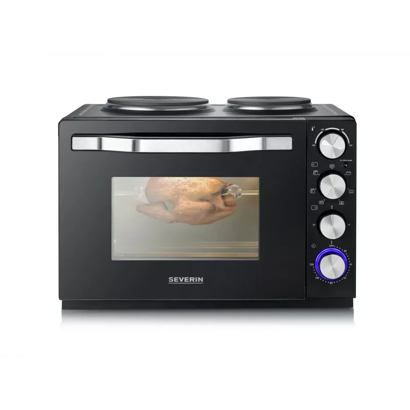 Severin TO 2073 XXL cepeškrāsns 60 L 2200 W Melns Grils