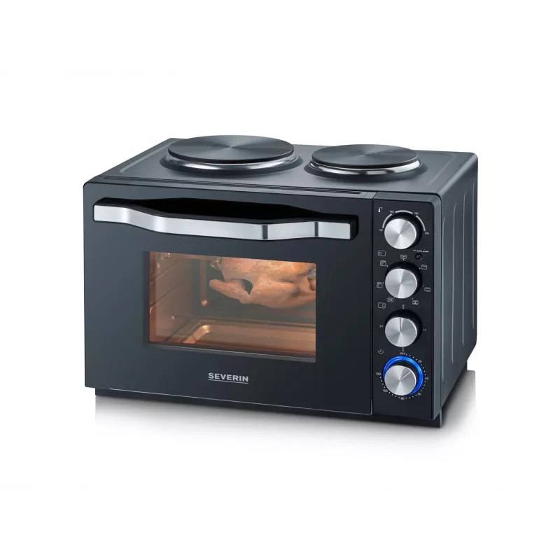 Severin TO 2073 XXL cepeškrāsns 60 L 2200 W Melns Grils