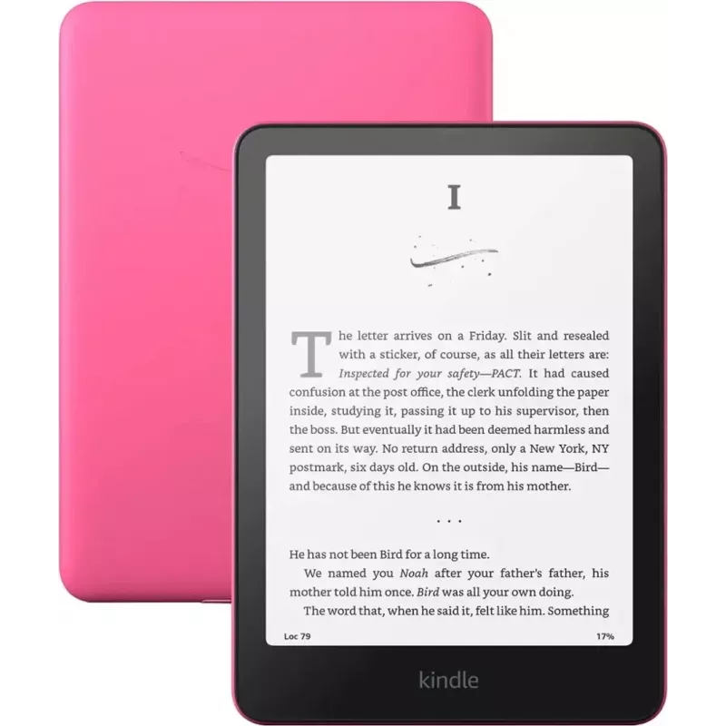 Kindle B0CFPTK5JG e-grāmatu lasītājs, 7 collu E-Ink ekrāns, Wi-Fi, USB-C, rozā