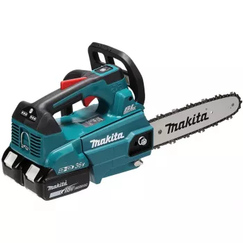 Akumulatora ķēdes zāģis ar augšējo rokturi MAKITA DUC256Z, 36V (2x18V), zils/melns, bez akumulatora un lādētāja