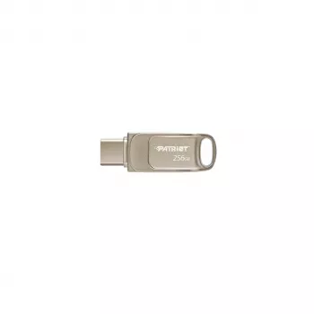 USB zibatmiņa PATRIOT PS256GT560DS5D 256 GB USB 3.2 (USB-A/USB-C) grozāma, sudraba, 120 MB/s