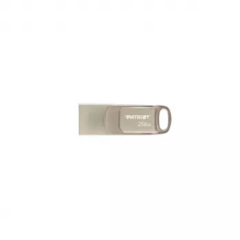 USB zibatmiņa PATRIOT PS256GT560DS5D 256 GB USB 3.2 (USB-A/USB-C) grozāma, sudraba, 120 MB/s