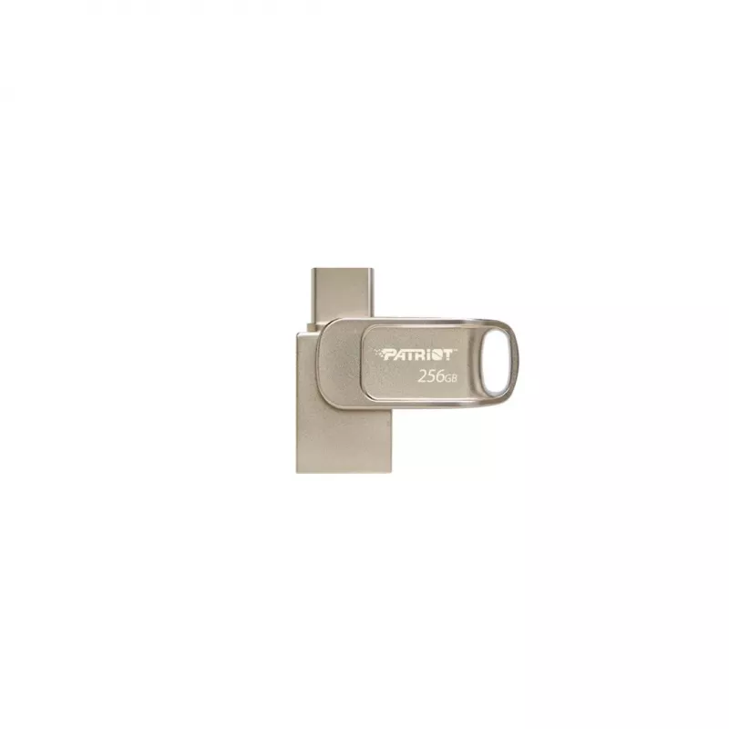 USB zibatmiņa PATRIOT PS256GT560DS5D 256 GB USB 3.2 (USB-A/USB-C) grozāma, sudraba, 120 MB/s